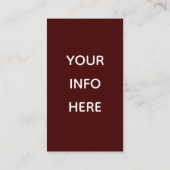 Hair Stylist Visitekaartje (Achterkant)