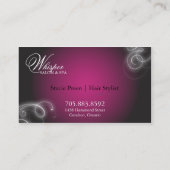 Hair Stylist Visitekaartje Elegant Flourish Glow (Achterkant)