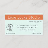 Hair Stylist Visitekaartje Elegant Salon (Achterkant)