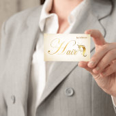 Hair Stylist Visitekaartjes - Zwart Goud Script