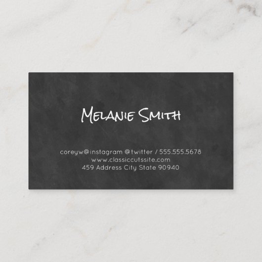 Hair Stylist | Vloerpatroon Visitekaartje (Achterkant)