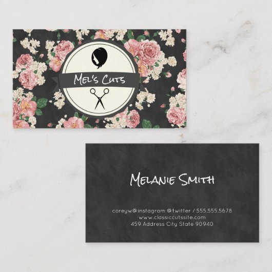 Hair Stylist | Vloerpatroon Visitekaartje (Voorkant / Achterkant)