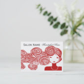 Hair Stylist Wave Hair Fantasy Afsprakenkaartje (Staand voorkant)