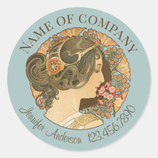 Hair stylists Mooie vrouw elegant haar CC1158 Ronde Sticker