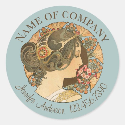 Hair stylists Mooie vrouw elegant haar CC1158 Ronde Sticker (Voorkant)