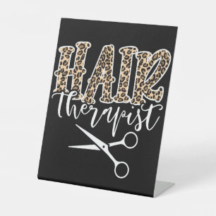 Hair Therapist Hair Stylist Hairdresser Reclamebord Met Voetstuk