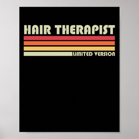 Hair Therapist Hair Stylist Retro Hairdr Poster (Voorkant)
