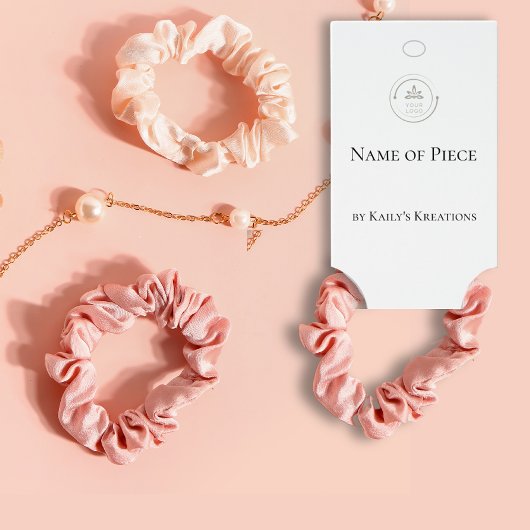 Hair Tie holder Hanging Display Logo Social Media Visitekaartje