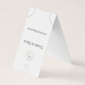 Hair Tie holder Hanging Display Logo Social Media Visitekaartje (Achterkant)