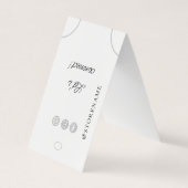 Hair Tie holder Hanging Display Logo Social Media Visitekaartje (Voorkant)