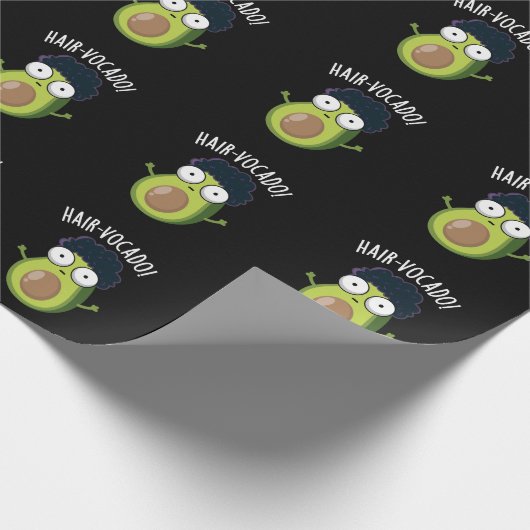 Hair-vocado Grappige Avocado Puns Donker BG Cadeaupapier (Hoek)