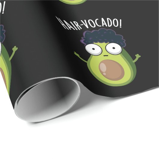 Hair-vocado Grappige Avocado Puns Donker BG Cadeaupapier (Rol Hoek)