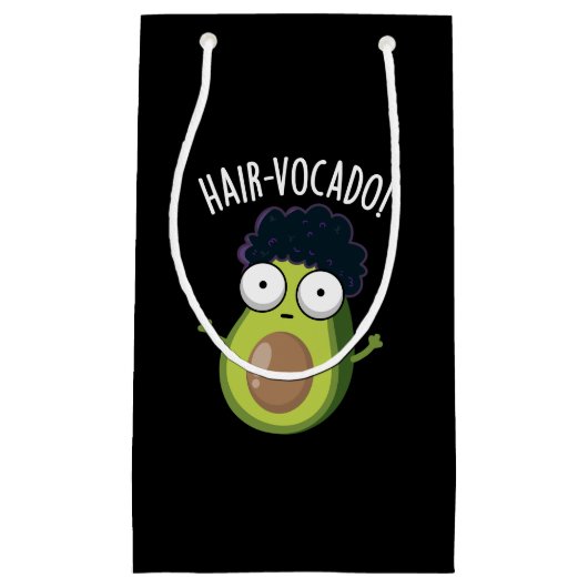Hair-vocado Grappige Avocado Puns Donker BG Klein Cadeauzakje (Voorkant)
