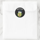 Hair-vocado Grappige Avocado Puns Donker BG Ronde Sticker (Tas)