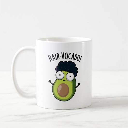 Hair-vocado grappige avocado puns koffiemok (Links)