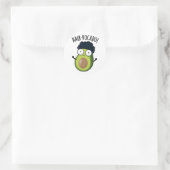 Hair-vocado grappige avocado puns ronde sticker (Tas)