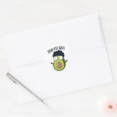 Hair-vocado grappige avocado puns ronde sticker (Envelop)