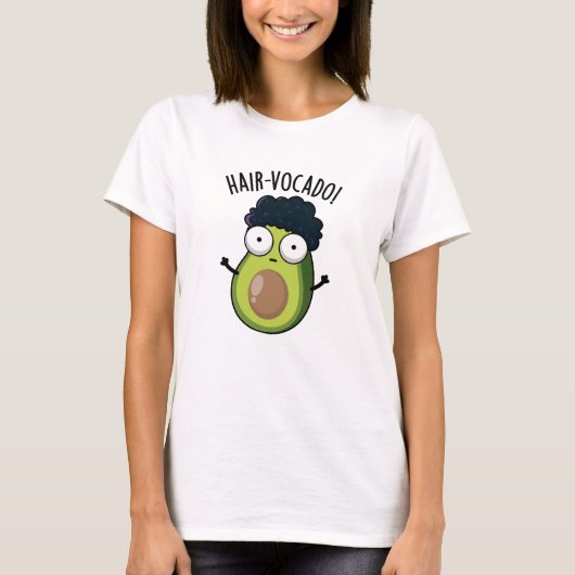 Hair-vocado grappige avocado puns t-shirt (Voorkant)