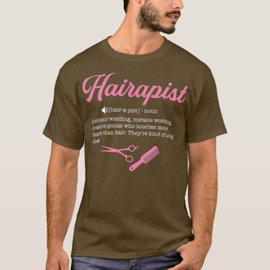 Hairapist Definition harder Barber T-shirt (Voorkant)
