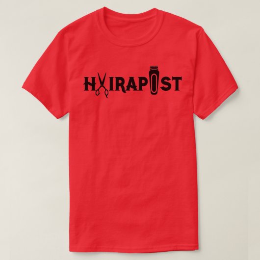 Hairapist Funny Barber barber houdt van barber gra T-shirt (Design voorkant)