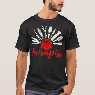 Hairapist Haarstylist Kapper met Red Rose T-shirt