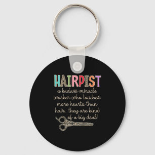 Hairapist Hairdresser Definition Funny Hair St Sleutelhanger