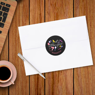 Hairapist Hairdresser Hair Stylist Barber 2 Ronde Sticker