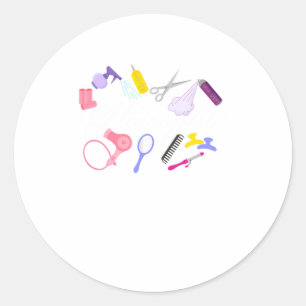 Hairapist Hairdresser Hair Stylist Barber Design Ronde Sticker
