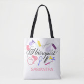 Hairapist Hairdresser Hair Stylist Barber Design Tote Bag (Voorkant)