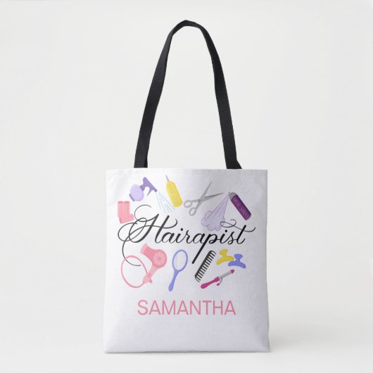 Hairapist Hairdresser Hair Stylist Barber Design Tote Bag (Voorkant)