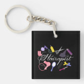 Hairapist Kapper Haarstylist Kapper 2 Sleutelhanger (Voorkant)