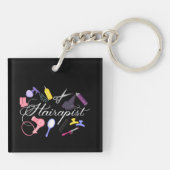 Hairapist Kapper Haarstylist Kapper 2 Sleutelhanger (Achterkant)