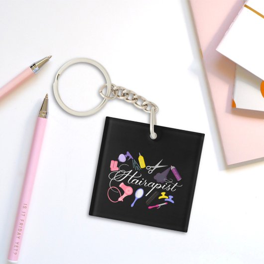 Hairapist Kapper Haarstylist Kapper 2 Sleutelhanger
