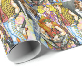 Hairband van 80 - 80 s Retro Cadeaupapier (Rol Hoek)