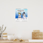 Hairclub voor Snowmen Funny-kerstPoster Poster (Keuken)