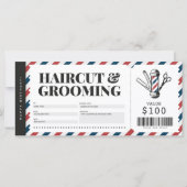 Haircut Barber Shop Gift Voucher Certificate (Voorkant)