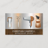 Haircut | Barberwinkel | Metaalbarber Visitekaartje (Voorkant)