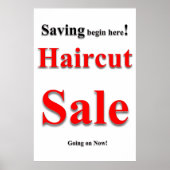 Haircut Sale Beauty Salon Barbershop Posters (Voorkant)