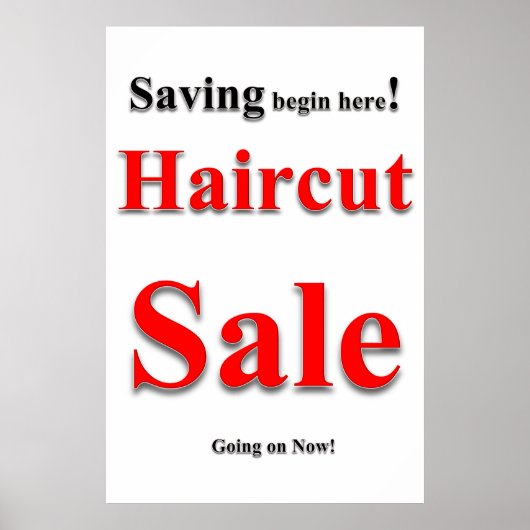 Haircut Sale Beauty Salon Barbershop Posters (Voorkant)