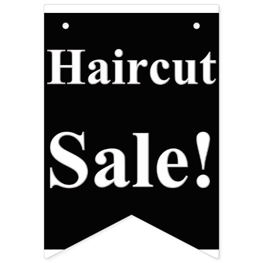 Haircut Sale Bunting Banner (Tweede vlag)