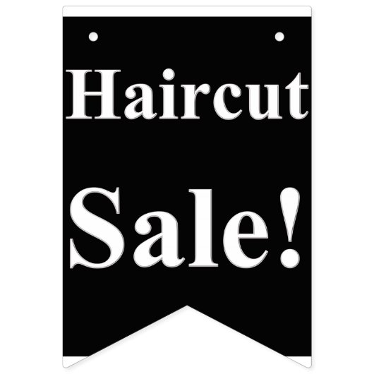 Haircut Sale Bunting Banner (Eerste vlag)