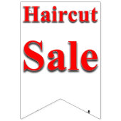 Haircut Sale Bunting Banner (Eerste vlag)