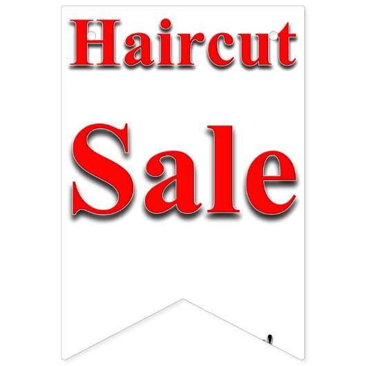 Haircut Sale Bunting Banner (Eerste vlag)