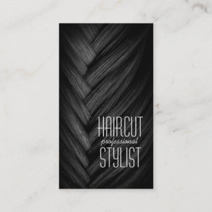 Haircut Stylist Hairdresser Black Visitekaartje