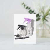 HaircutSprayBottle060910Shadows Briefkaart (Staand voorkant)