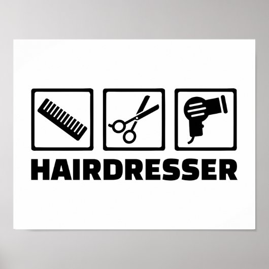 Hairdresser-apparatuur Poster (Voorkant)