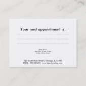 Hairdresser Appointment Card (Deep Pink) Afsprakenkaartje (Achterkant)