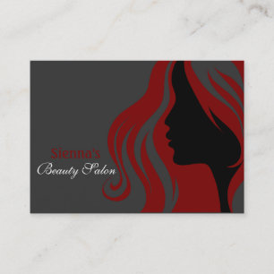 Hairdresser Appointment Card (Donkerrood) Afsprakenkaartje