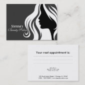 Hairdresser Appointment Card (wit) Afsprakenkaartje (Voorkant / Achterkant)
