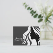 Hairdresser Appointment Card (wit) Afsprakenkaartje (Staand voorkant)